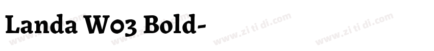Landa W03 Bold字体转换